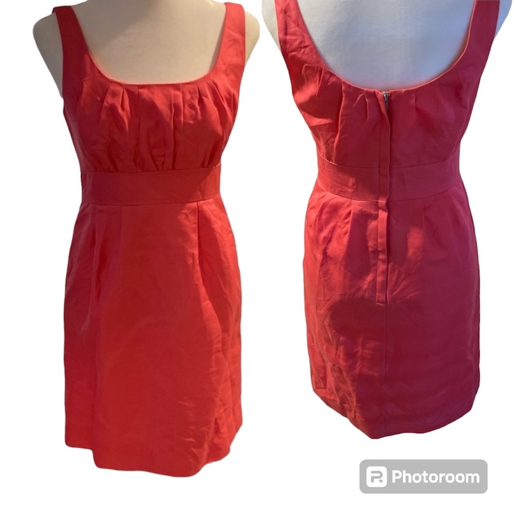 J. Crew Pink Sleeveless Silver Zip Back Above the Knee Sheath Dress Size 2P - Picture 1 of 16